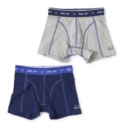 boxers set grey melee & dark blue Little Label