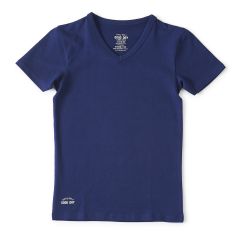 donkerblauw v-neck shirt Little Label