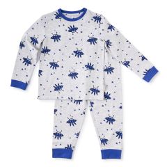 pyjama jongens grijs space print Little Label