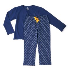 meisjes pyjama donkerblauw stippen triangle Little Label