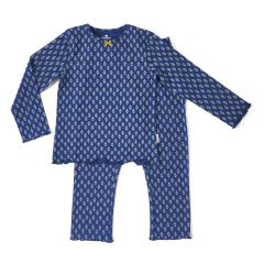meisjes pyjama blauw stipjes triangle Little Label