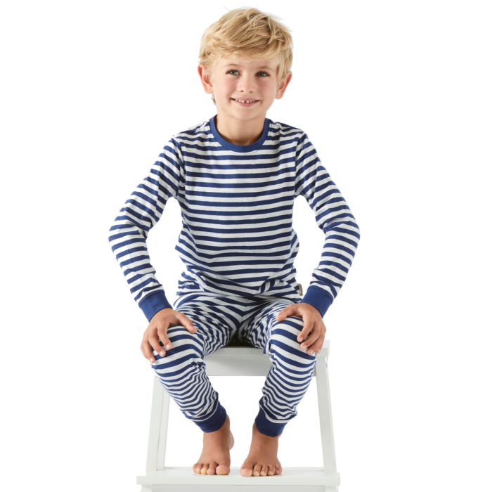 Het apparaat Ban massa pyjama jongens - blauw gestreept - Little Label
